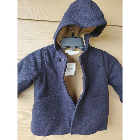 Hooded Virgin Wool Jacket BONPOINTBaby size 3y